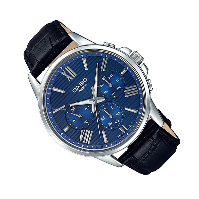 WW0351 Casio Enticer Multifunction Leather Belt Watch MTP-EX300L-2AVDF