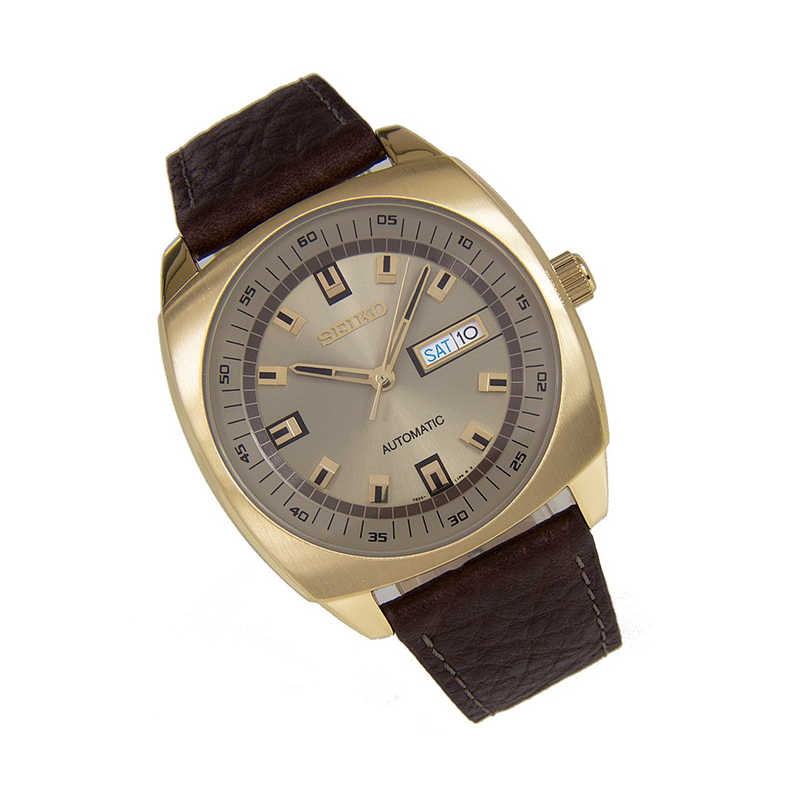 WW0931 Seiko Automatic Day Date Belt Watch SNKN02K1