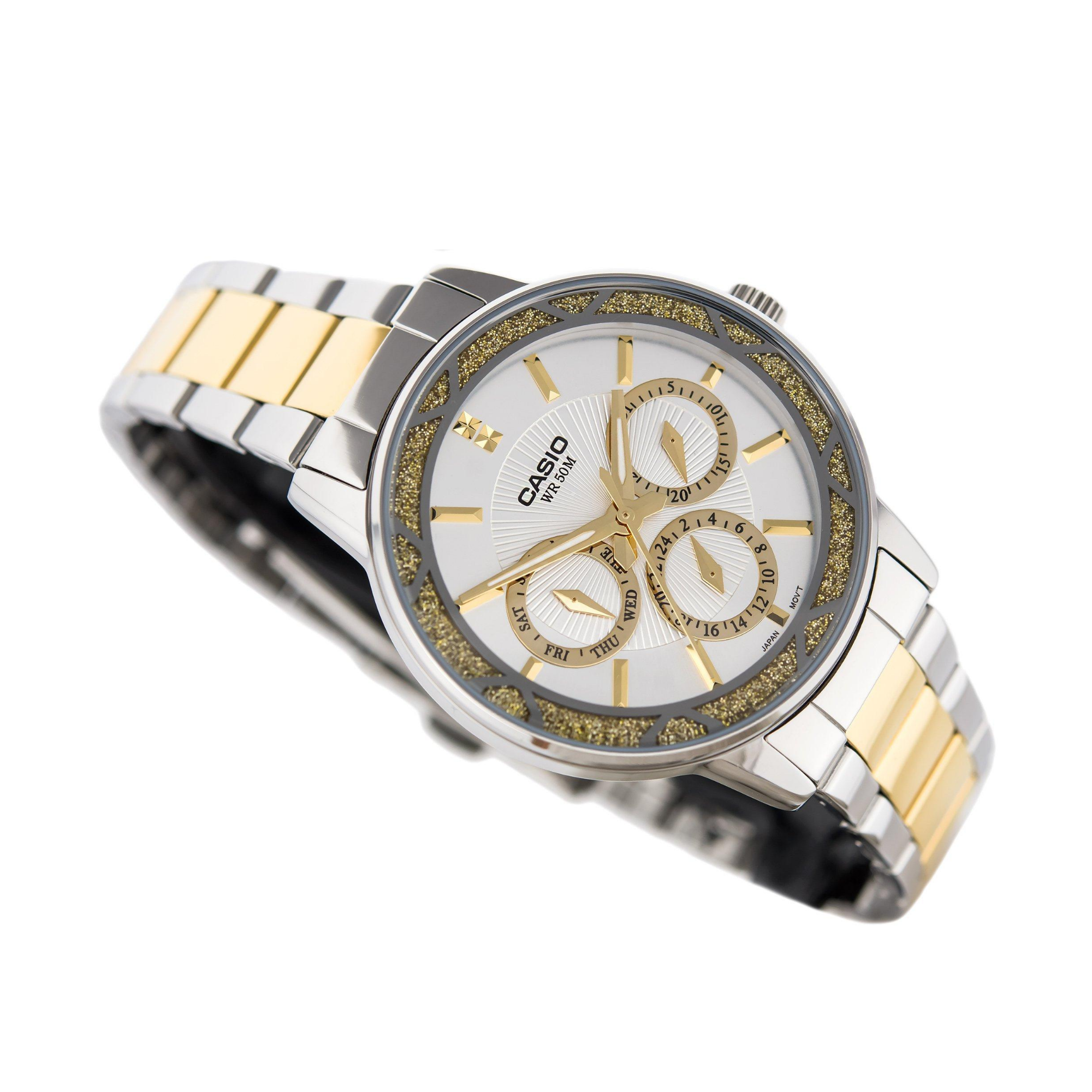 WW1190 Casio Enticer Multifunction Ladies Chain Watch LTP-2087SG-7AVDF