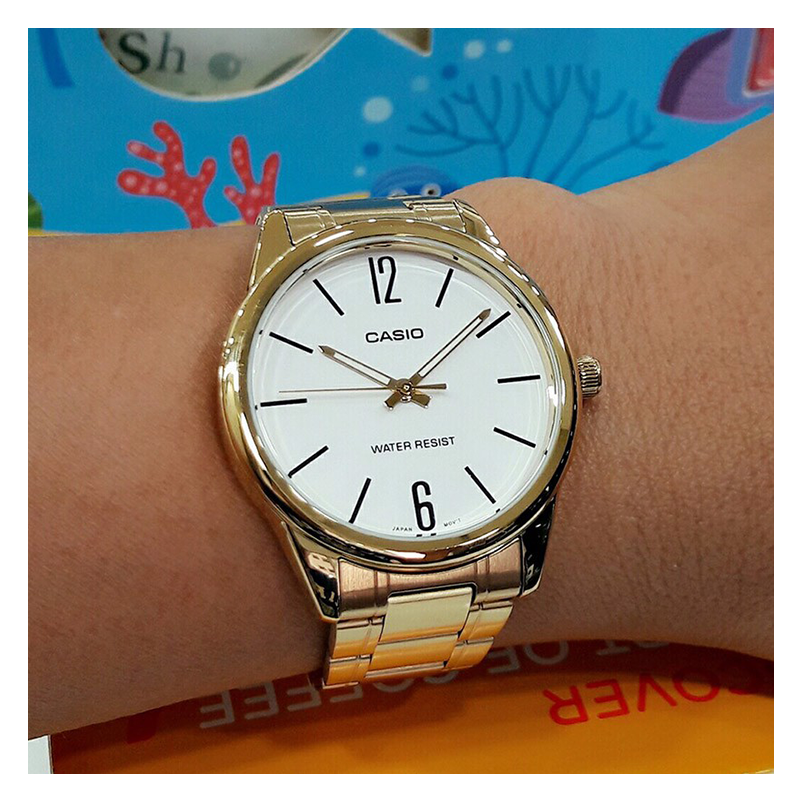 WW1173 Casio Standard Golden Chain Watch MTP-V005G-7BUDF