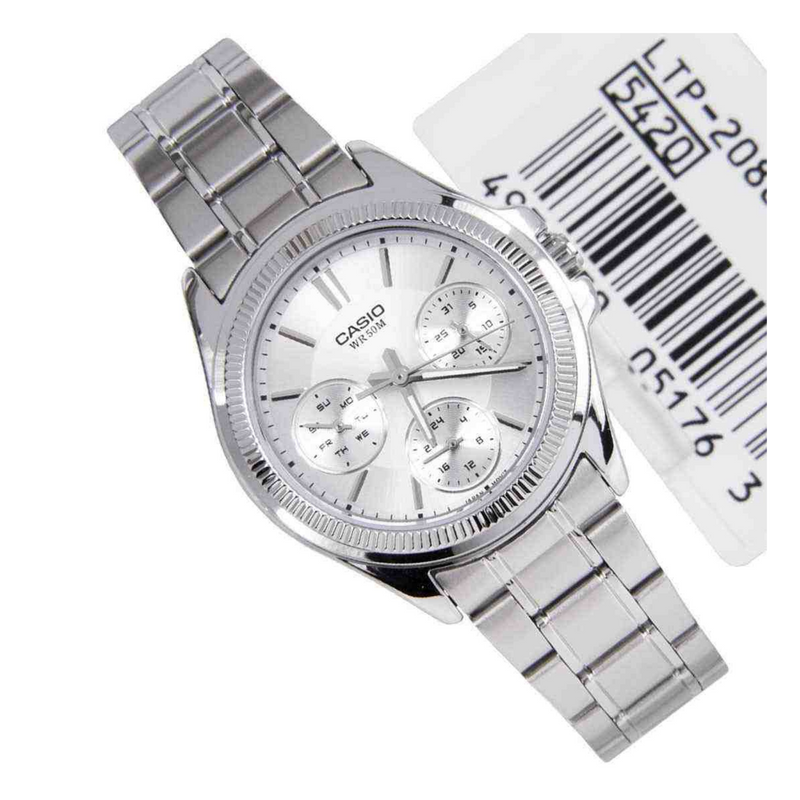 WW1283 Casio Enticer Multifunction Ladies Chain Watch LTP-2088D-7AV