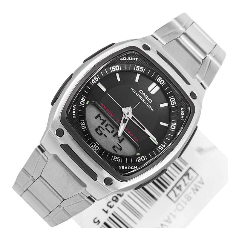 WW0143 Casio Youth Dual Time Chain Watch AW-81D-1AVDF