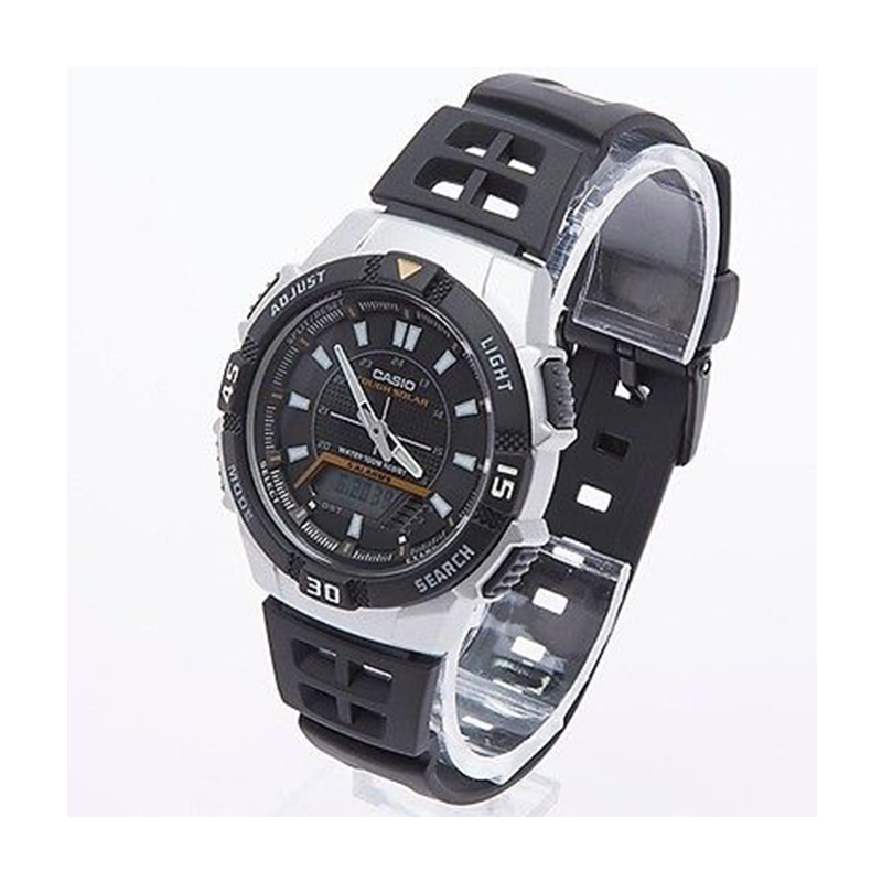 WW0454 Casio Tough Solar Dual Time Resin Belt Watch AQ-S800W-1EVDF
