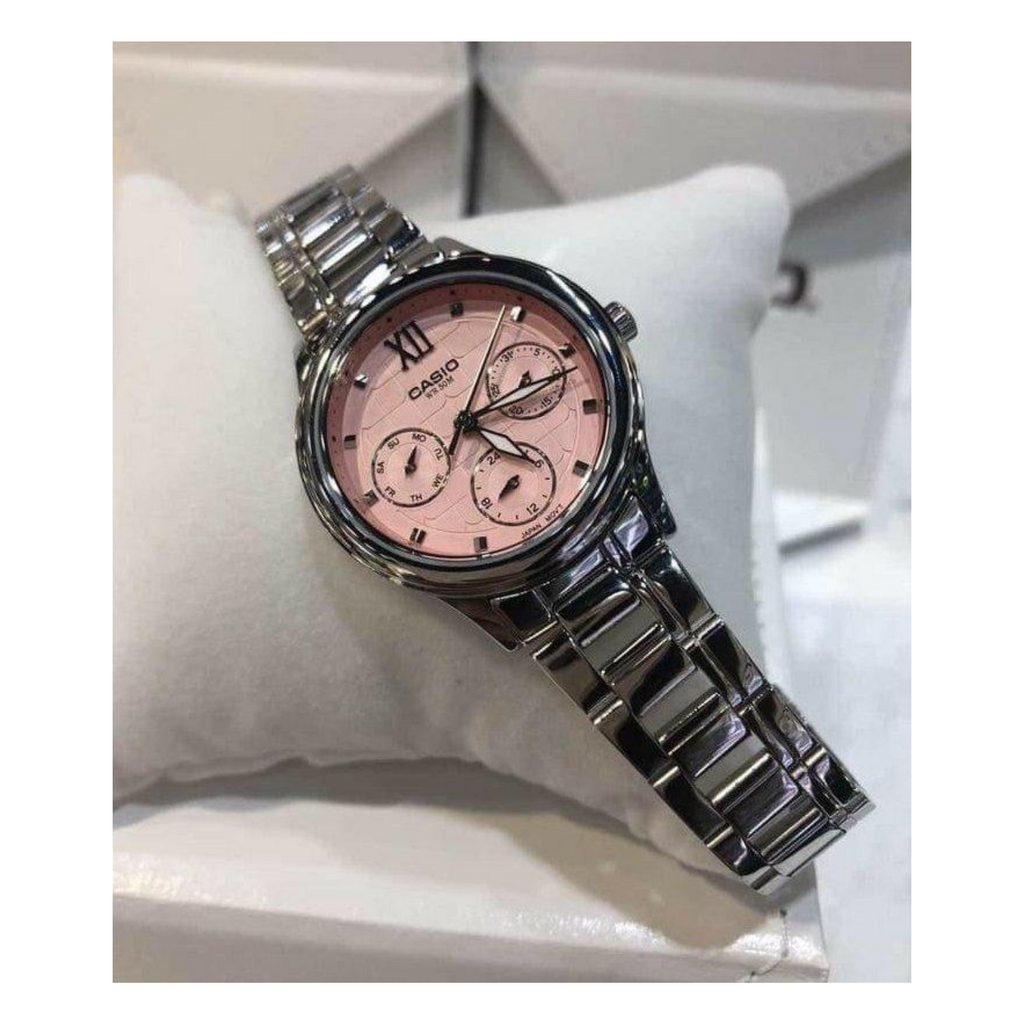 WW1193 Casio Enticer Multifunction Ladies Chain Watch LTP-E306D-4AVDF