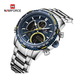 WW1206 Naviforce Multifunction Dual Time Chain Watch NF9182M