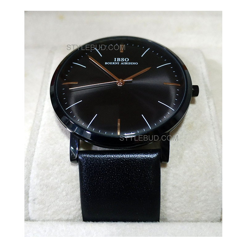 WW0542 IBSO Slim Leather Belt Watch S3609G