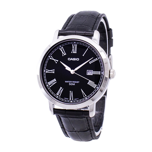 WW0113 Casio Enticer Date Leather Belt Watch MTP-E149L-1BVDF