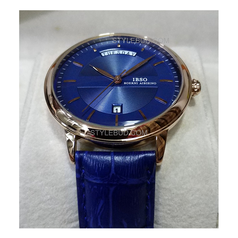 WW0734 IBSO Day Date Leather Belt Watch S3978G