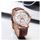 WW1040 Naviforce Sweep Second Multifunction Leather Belt Watch NF3002M