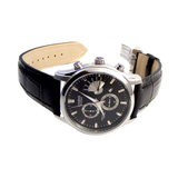 WW0470 Casio Beside Chronograph Leather Belt Watch BEM-501L-1AVDF