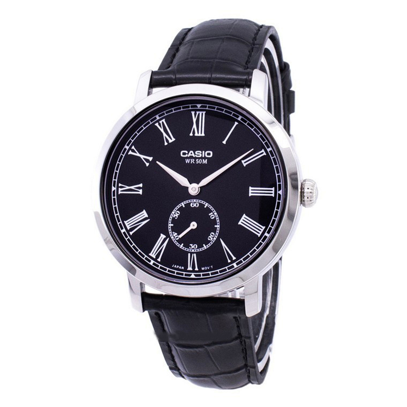 WW0064 Casio Enticer Side Second Leather Belt Watch MTP-E150L-1BVDF