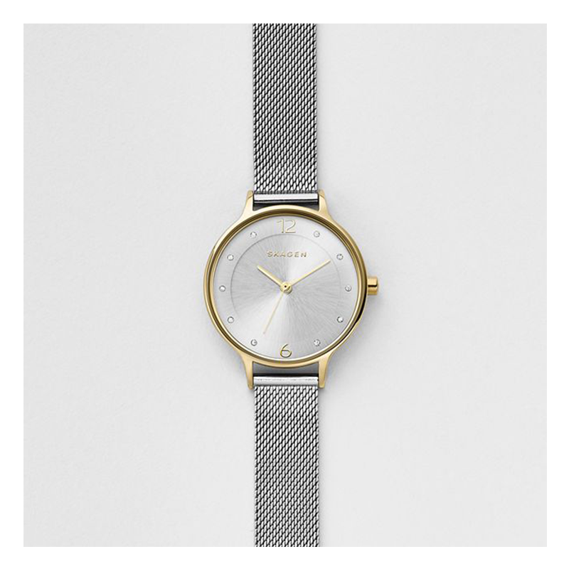 Anita steel top mesh watch