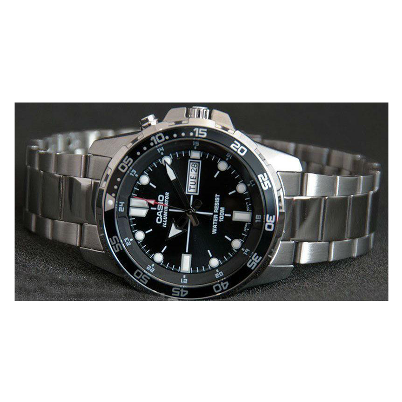 WW0448 Casio Day Date Chain Watch MTD-1079D-1AV