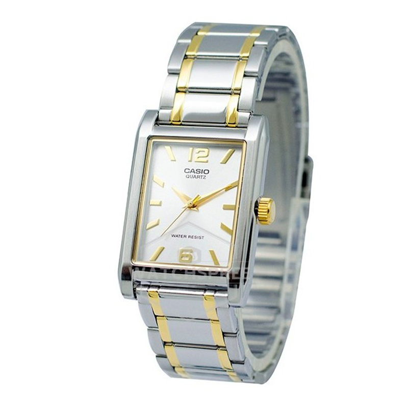 WW1066 Casio Enticer Two Tone Chain Watch MTP-1235SG-7ADF
