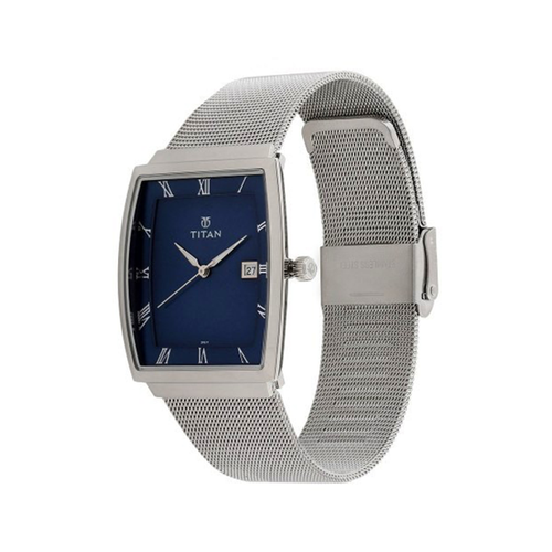 WW0206 Titan Stainless Steel Mesh Chain Date Watch 90076