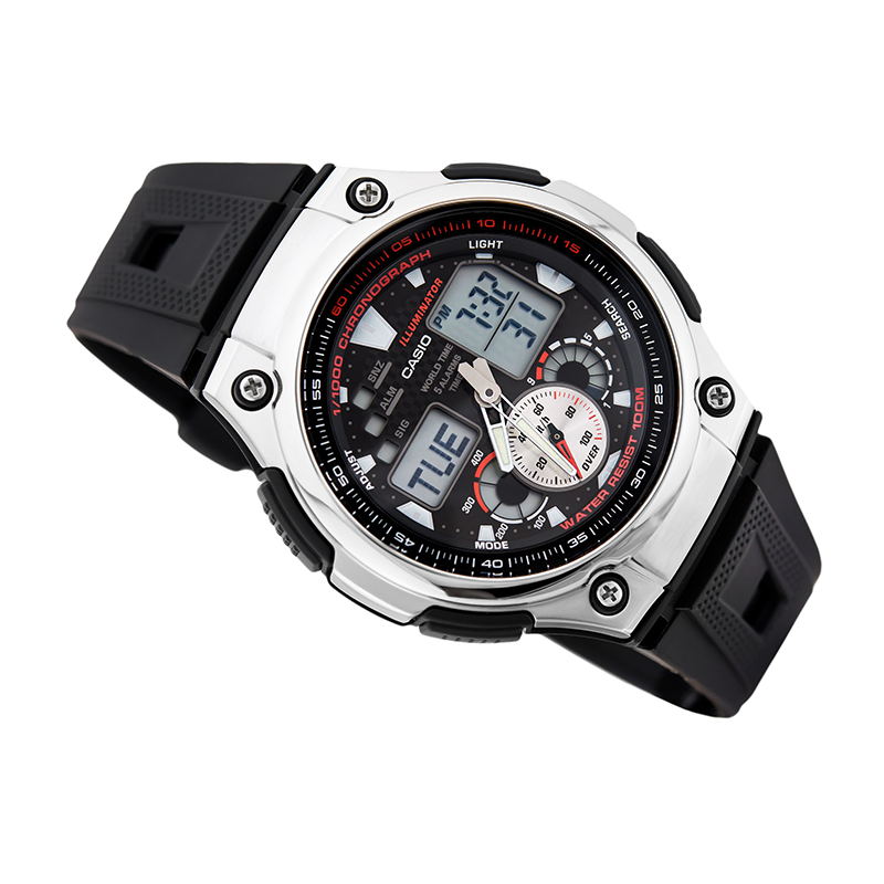 WW0250 Casio Youth Dual Time Resin Belt Watch AQ-190W-1AVDF