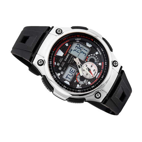 WW0250 Casio Youth Dual Time Resin Belt Watch AQ-190W-1AVDF