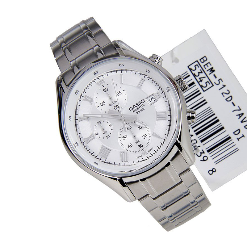 WW0615 Casio Beside Chronograph Chain Watch BEM-512D-7AVDF
