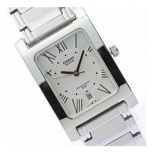 WW0303 Casio Beside Date Stainless Steel Chain Watch BEM-100D-7A2VDF