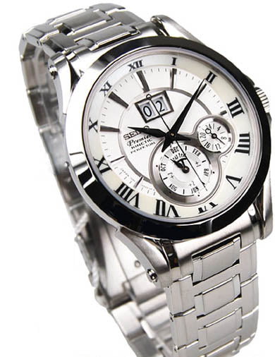 WW0821 Seiko Premier Kinetc Perpetual Calendar Chain Watch