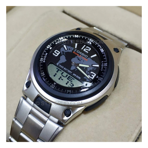 WW0129 Casio Youth Dual Time Chain Watch AW-80D-1A2VDF