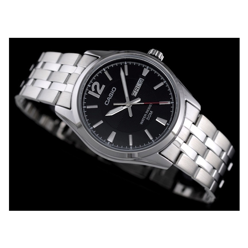 WW0413 Casio Enticer Day Date Chain Watch MTP-1335D-1AVDF