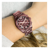 WW0420 Fossil Unisex Multifunction Wine Stainless Steel Chain Watch ES4110