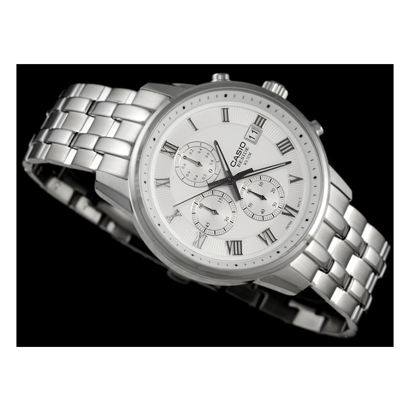 WW0464 Casio Beside Chronograph Stainless Steel Chain Watch BEM-511D-7AVDF