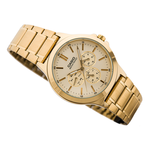 WW0157 Casio Enticer Multifunction Golden Chain Watch MTP-V300G-9AUDF