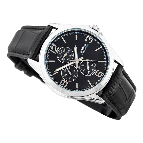 WW0034 Casio Enticer Multifunction Silver Belt Watch MTP-V301L-1AUDF