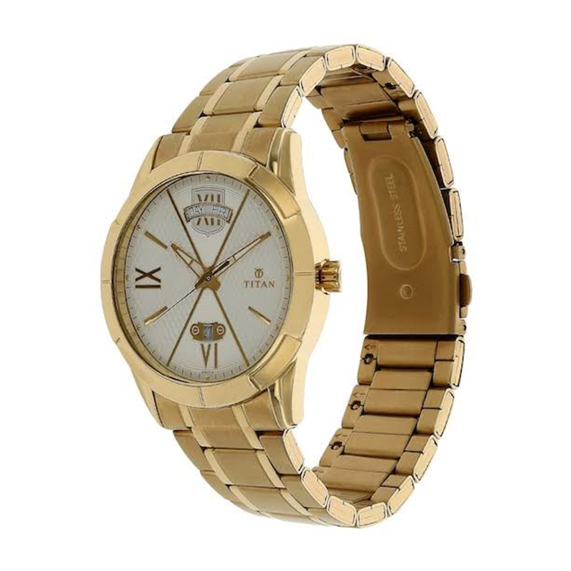 WW0983 Original Titan Day Date Chain Watch 1690YM01 at Best Price