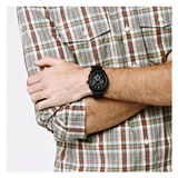 WW0186 Fossil Machine Chronograph Black Stainless Steel Chain Watch FS4552