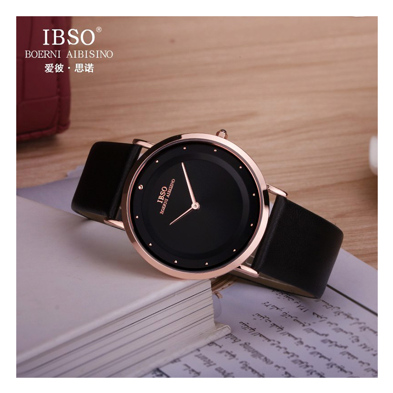 WW0026 IBSO Slim Leather Belt Watch S8160G