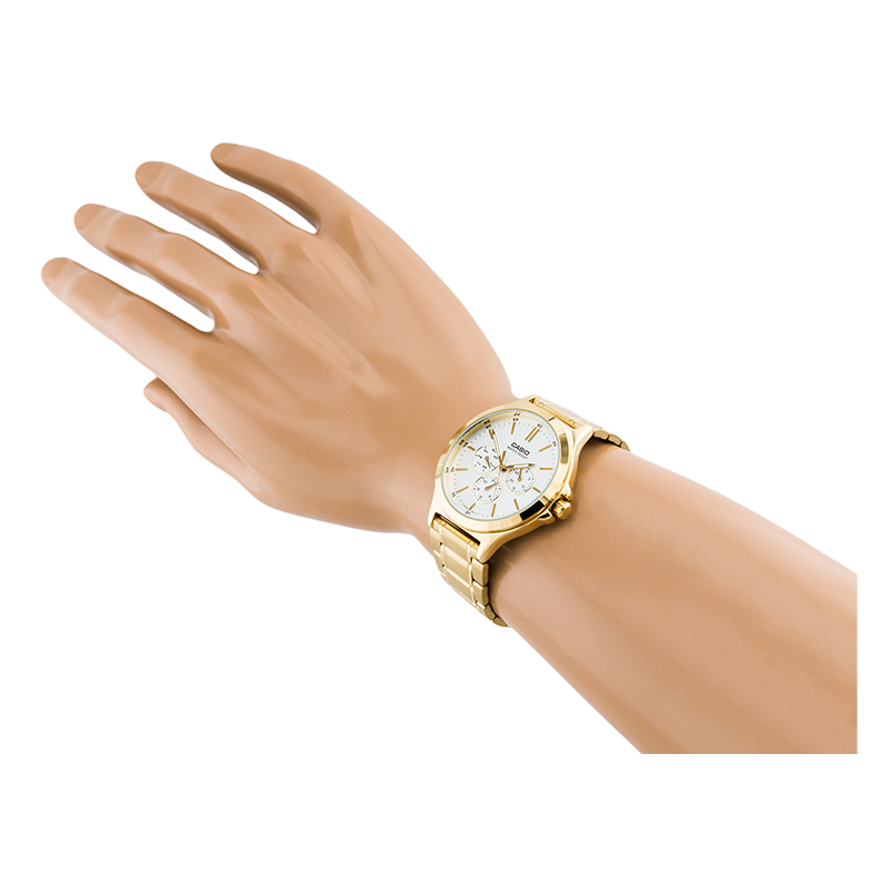 WW0156 Casio Enticer Multifunction Golden Chain Watch MTP-V300G-7AUDF