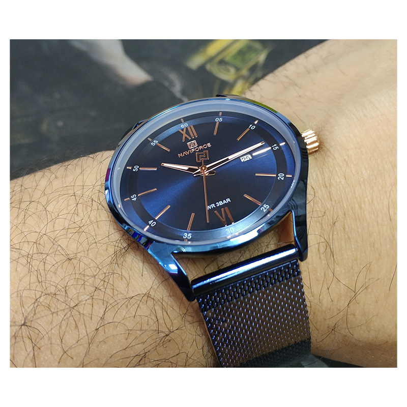 WW1163 Naviforce Date Mesh Chain Watch NF3013G
