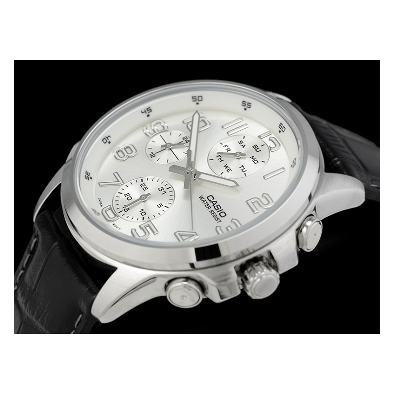 WW0554 Casio Standard Multifunction Leather Belt Watch MTP-E307L-7AVDF