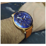 WW0185 Fossil Grant Chronograph Luggage Leather Belt Watch FS5268