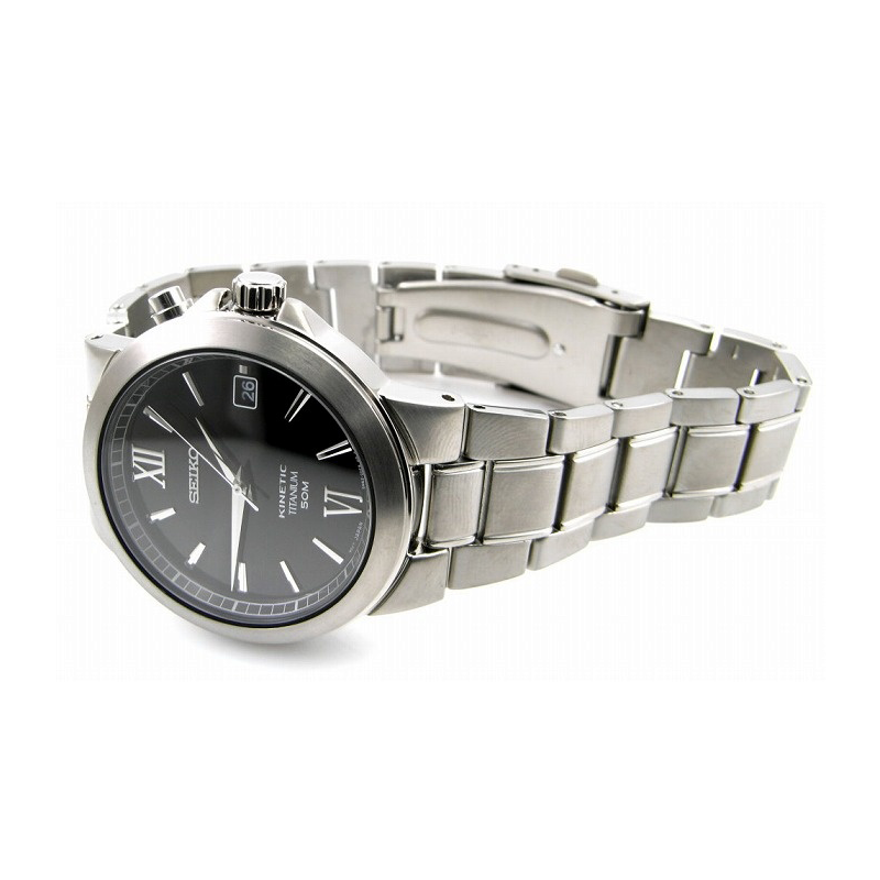 WW0894 Original Seiko Kinetic Titanium Chain Watch SKA483P1 at