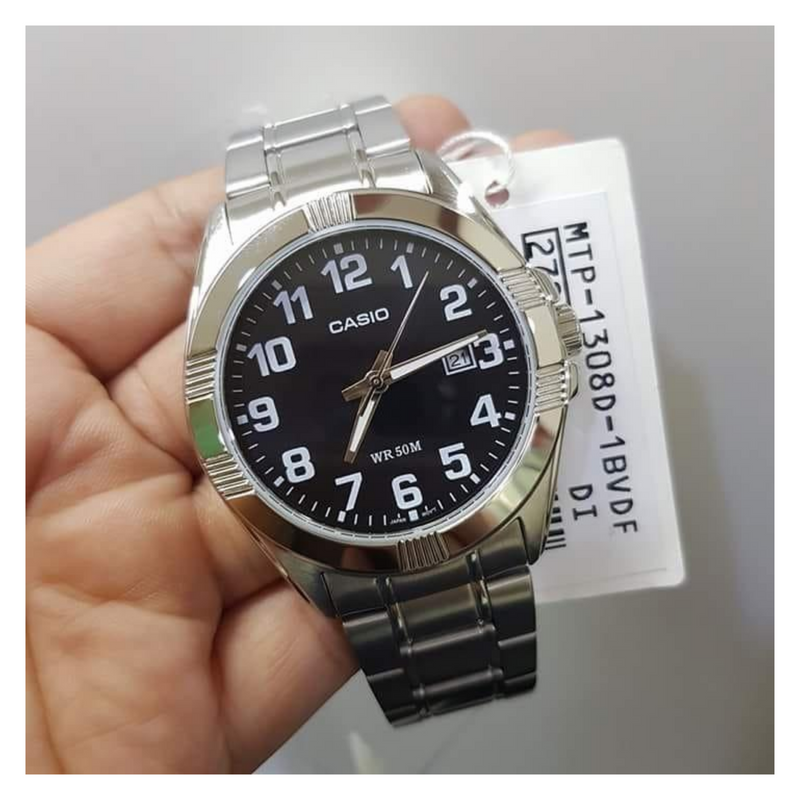 WW1212 Casio Enticer Date Chain Watch MTP-1308D-1BV