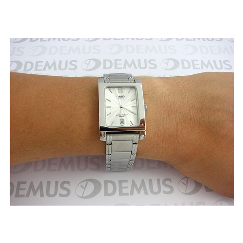 WW0306 Casio Beside Date Stainless Steel Chain Watch BEM-100D-7AVDF