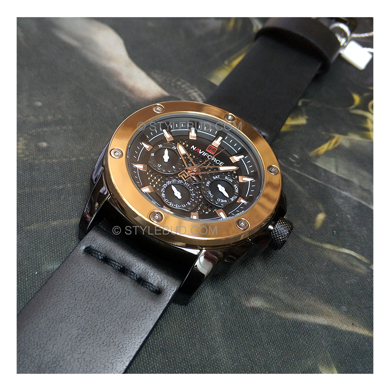 WW1110 Naviforce Multifunction Leather Belt Watch NF9116M