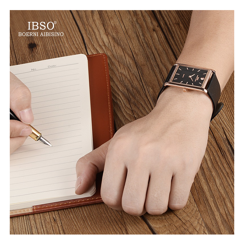WW0272 IBSO Slim Rose Gold Leather Belt Watch B2232G