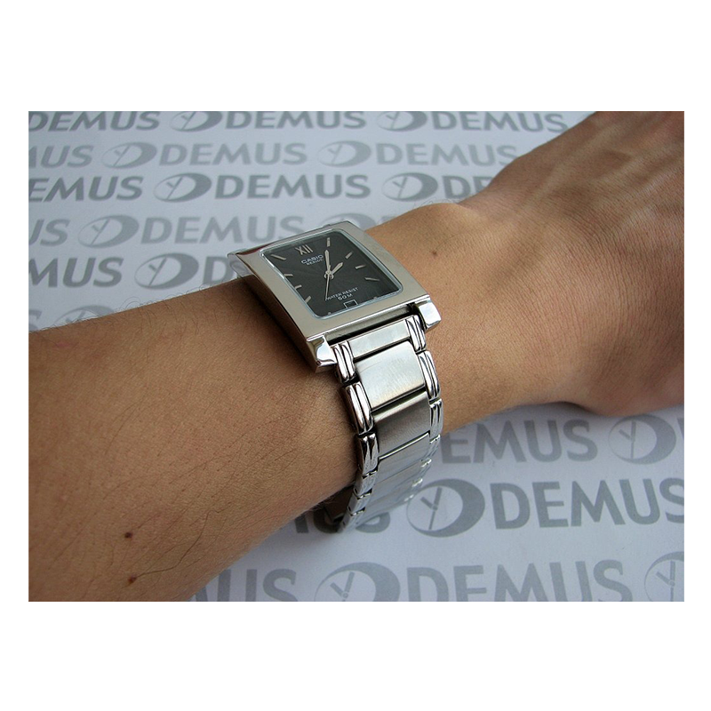 WW0305 Casio Beside Date Stainless Steel Chain Watch BEM-100D-1AVDF