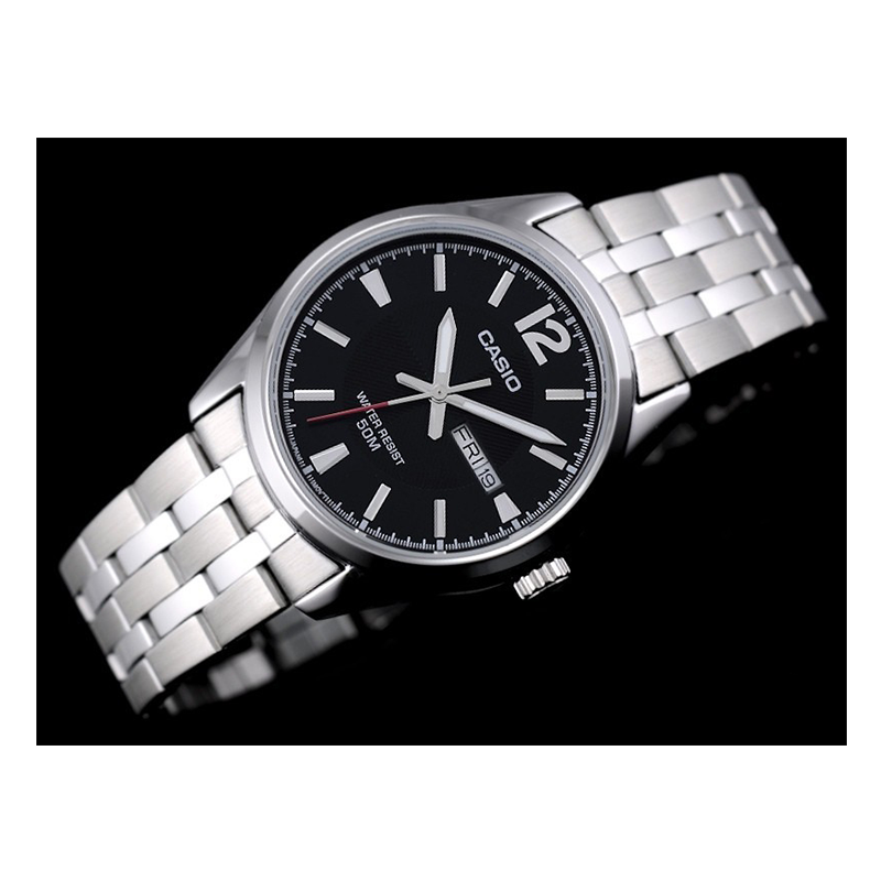 WW0413 Casio Enticer Day Date Chain Watch MTP-1335D-1AVDF