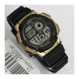 WW1065 Casio Youth World Time Digital Resin Belt Watch AE-1000W-1A3VDF