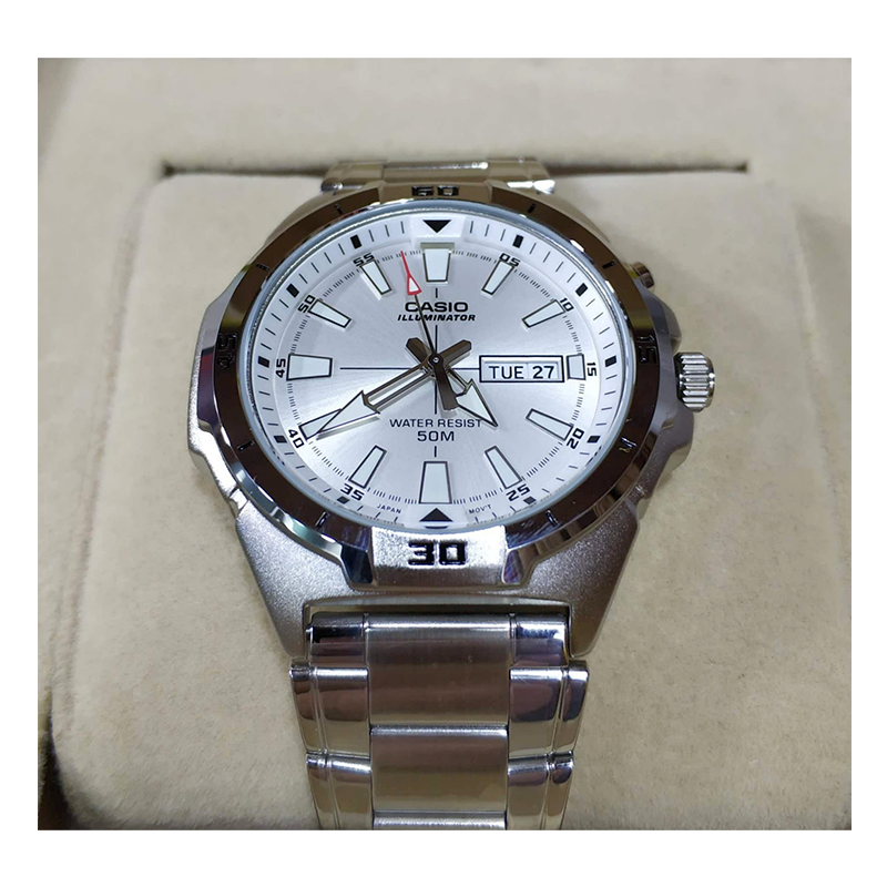WW0505 Casio Enticer Day Date Illuminator Chain Watch MTP-E203D-7AVDF