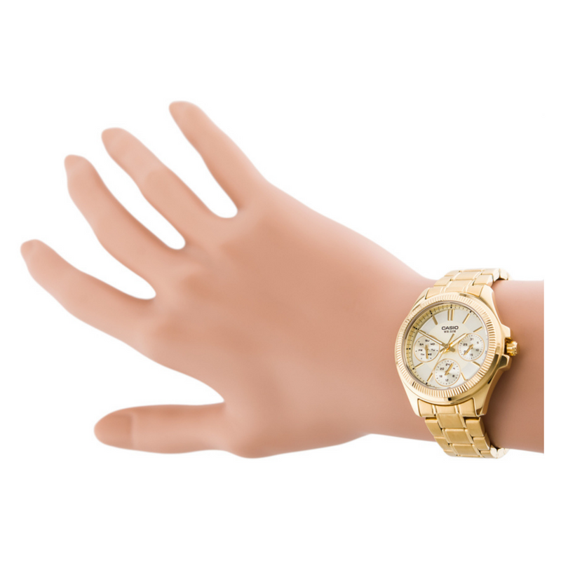 WW1281 Casio Enticer Multifunction Ladies Chain Watch LTP-2088G-9AV