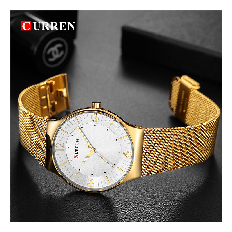 WW0160 Curren Slim Mesh Chain Watch