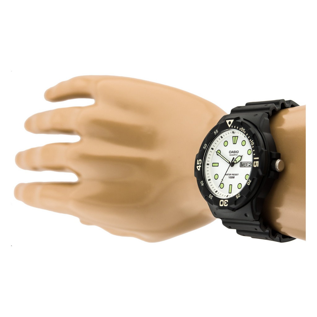 WW1254 Casio Youth Day Date Resin Belt Watch MRW-200H-7EVDF