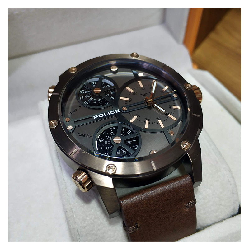 WW0209 Police Rattlesnake Triple Time Belt Watch PL14699JSBN12